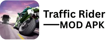 the logo of the game traffic rider mod pk i am providing mod version of